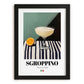 Sgroppino – Italian Cocktail Drink, Speakeasy Print, in sleek black frame