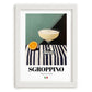 Sgroppino – Italian Cocktail Drink, Speakeasy Print, placed in minimal white frame