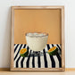 Sgroppino – Italian Cocktail Drink, Beach Bar Art, no-text version framed in wood