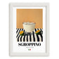 Sgroppino – Italian Cocktail Drink, Beach Bar Art, placed in minimal white frame