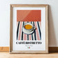 Caffè Ristretto – Italian Coffee, Konditorei Print, in wooden frame leaning on the floor