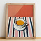 Caffè Ristretto – Italian Coffee, Konditorei Print, no-text version framed in wood