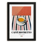 Caffè Ristretto – Italian Coffee, Konditorei Print, in sleek black frame