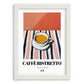 Caffè Ristretto – Italian Coffee, Konditorei Print, placed in minimal white frame
