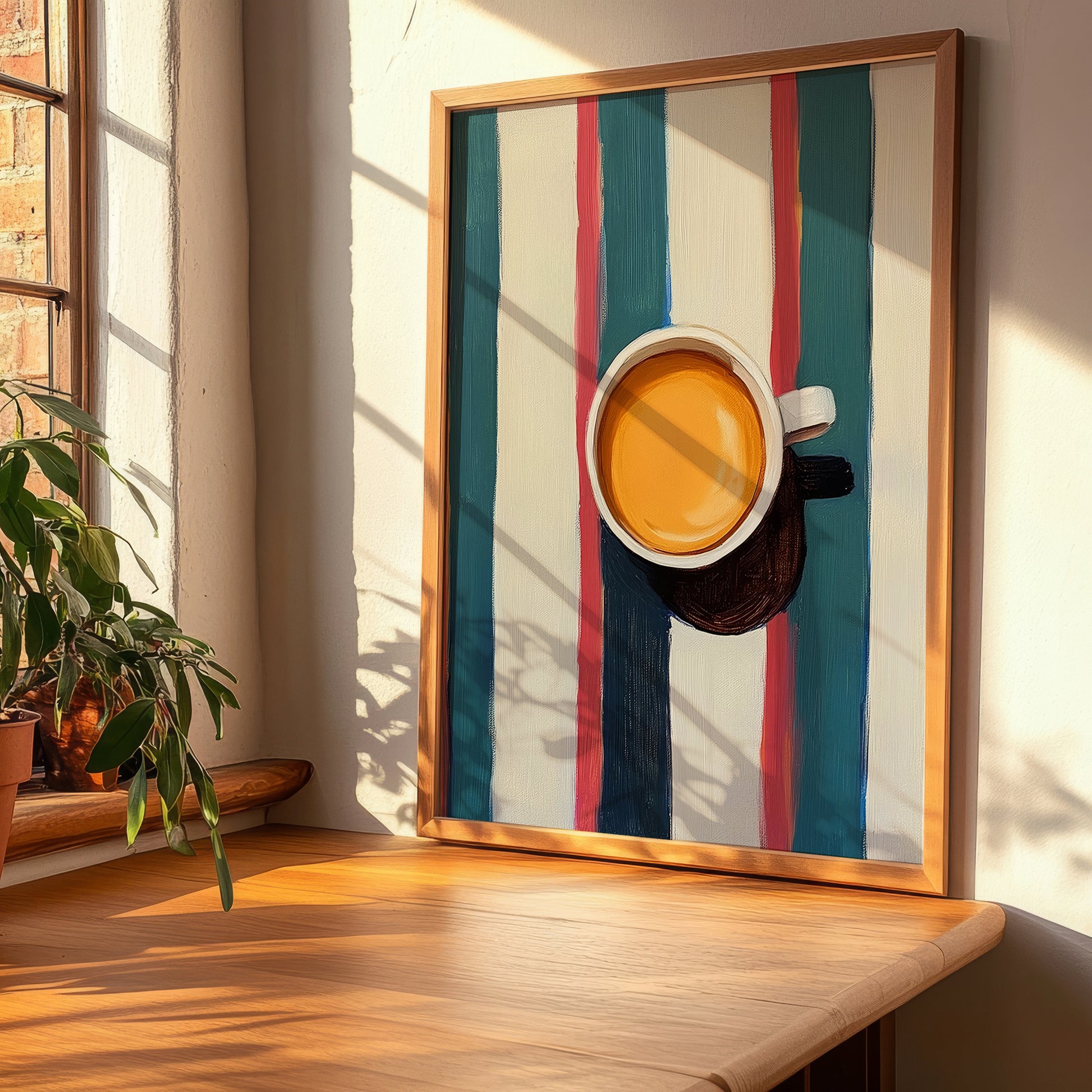 Caffè Ristretto – Italian Coffee, Street Café Poster, clean layout with no caption