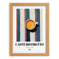 Caffè Ristretto – Italian Coffee, Street Café Poster, set in oak frame