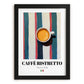 Caffè Ristretto – Italian Coffee, Street Café Poster, in sleek black frame