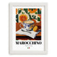 Marocchino – Italian Coffee, Book Café Wall Art, placed in minimal white frame