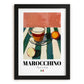 Marocchino – Italian Coffee, Book Café Art, in sleek black frame