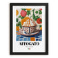 Affogato – Italian Coffee, Coffeehouse Wall Art, in sleek black frame
