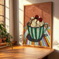 Affogato – Italian Coffee, Coffeehouse Painting, clean layout with no caption