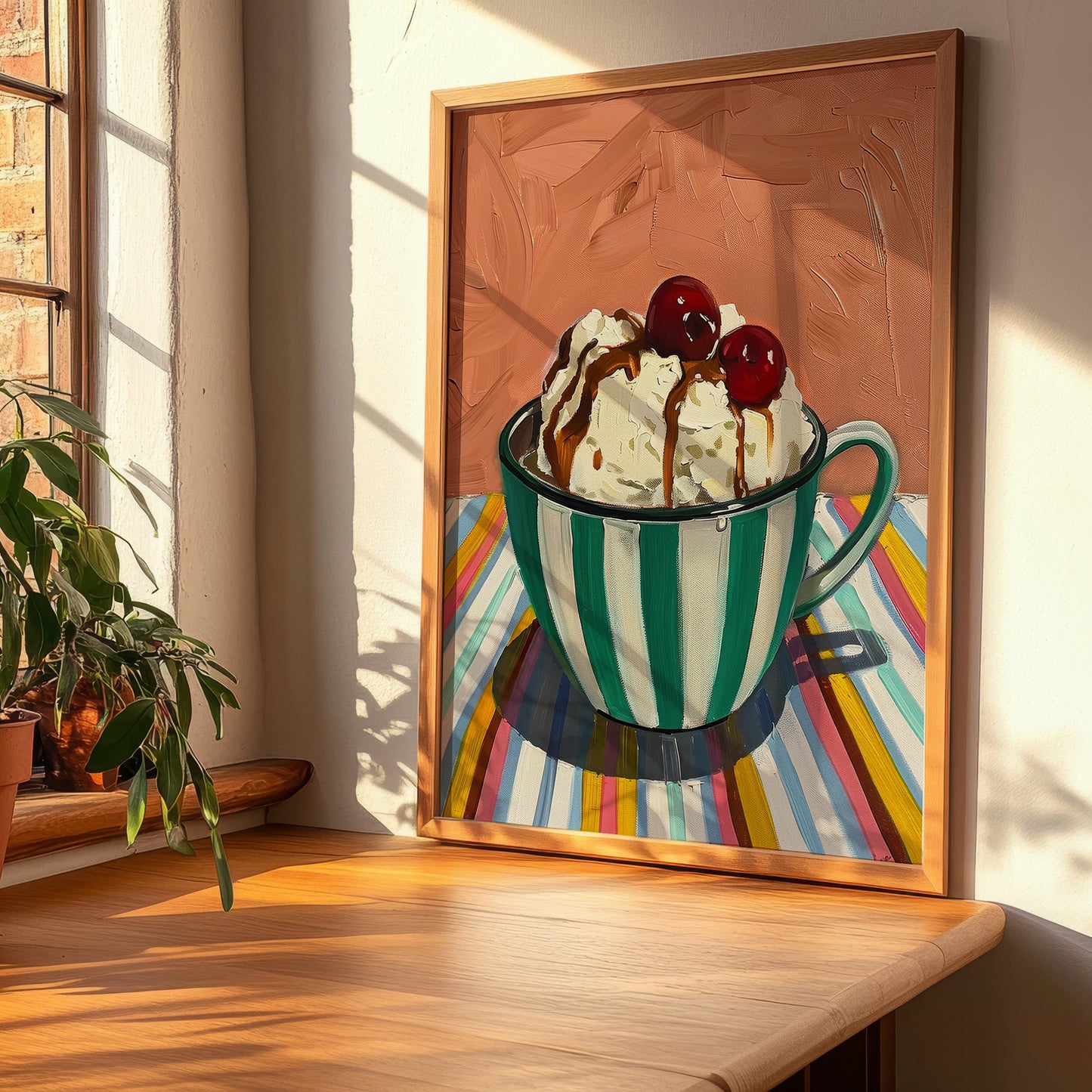 Affogato – Italian Coffee, Coffeehouse Painting, clean layout with no caption