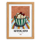 Affogato – Italian Coffee, Coffeehouse Painting, set in oak frame