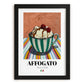 Affogato – Italian Coffee, Coffeehouse Painting, in sleek black frame