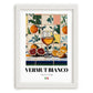 Vermut Bianco – Italian Coffee, Coffeehouse Wall Art, placed in minimal white frame