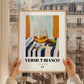 Vermut Bianco – Italian Cocktail Drink, Sky Bar Poster, styled in a charming Paris street view