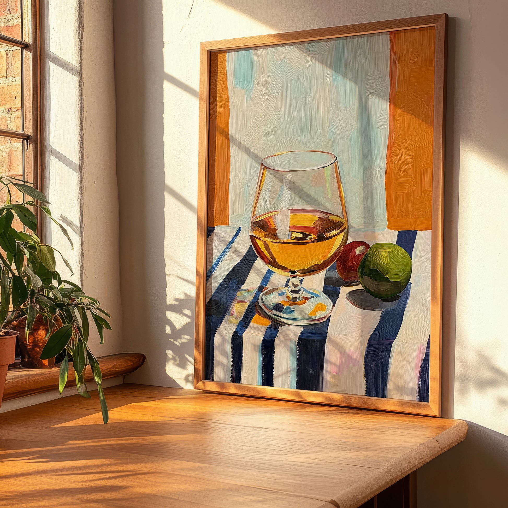 Vermut Bianco – Italian Cocktail Drink, Sky Bar Poster, clean layout with no caption