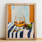 Vermut Bianco – Italian Cocktail Drink, Sky Bar Poster, no-text version framed in wood