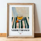 Vermut Bianco – Italian Cocktail Drink, Sky Bar Print, in wooden frame leaning on the floor