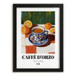 Caffè d'Orzo – Italian Cocktail Drink, Sky Bar Print, in sleek black frame