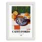 Caffè d'Orzo – Italian Cocktail Drink, Sky Bar Print, placed in minimal white frame