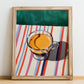 Caffè d'Orzo – Italian Coffee, Street Café Print, no-text version framed in wood