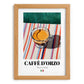 Caffè d'Orzo – Italian Coffee, Street Café Print, set in oak frame