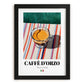Caffè d'Orzo – Italian Coffee, Street Café Print, in sleek black frame