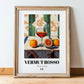 Vermut Rosso – Italian Coffee, Café Print, in wooden frame leaning on the floor