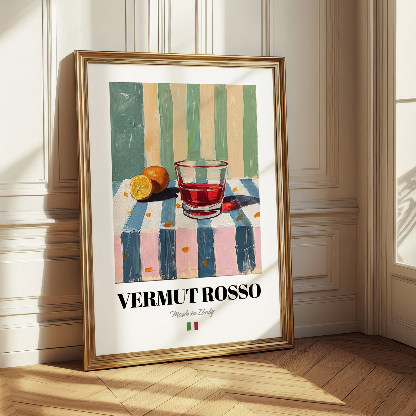Vermut Rosso – Italian Cocktail Drink, Beach Bar Print
