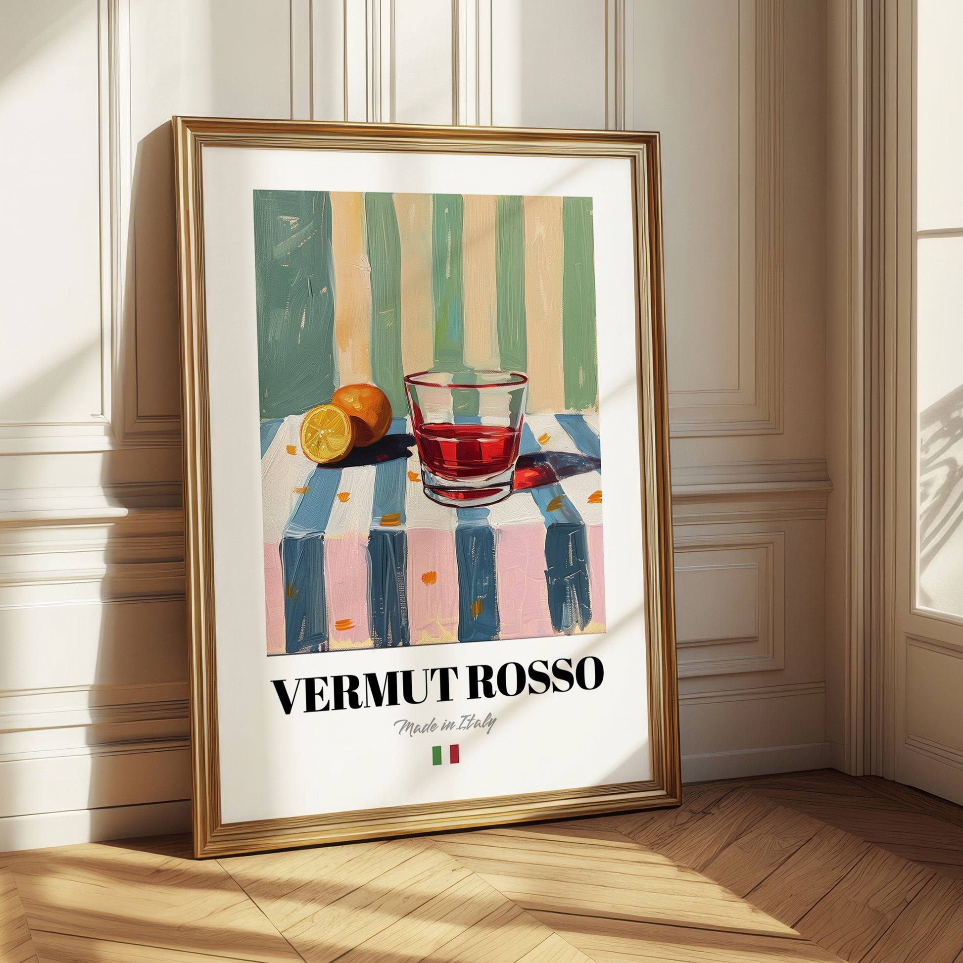 Vermut Rosso – Italian Cocktail Drink, Beach Bar Print