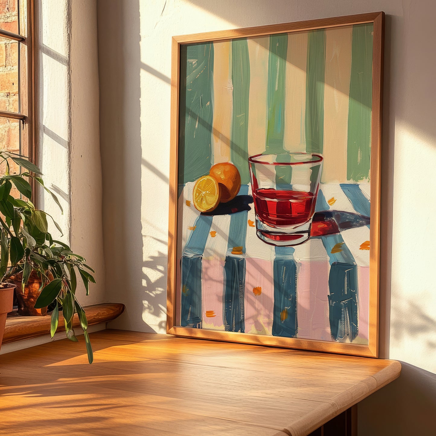 Vermut Rosso – Italian Cocktail Drink, Beach Bar Print, clean layout with no caption
