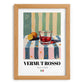 Vermut Rosso – Italian Cocktail Drink, Beach Bar Print, set in oak frame