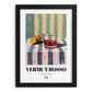 Vermut Rosso – Italian Cocktail Drink, Beach Bar Print, in sleek black frame
