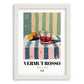 Vermut Rosso – Italian Cocktail Drink, Beach Bar Print, placed in minimal white frame