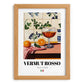 Vermut Rosso – Italian Cocktail Drink, Sky Bar Print, set in oak frame