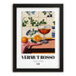 Vermut Rosso – Italian Cocktail Drink, Sky Bar Print, in sleek black frame