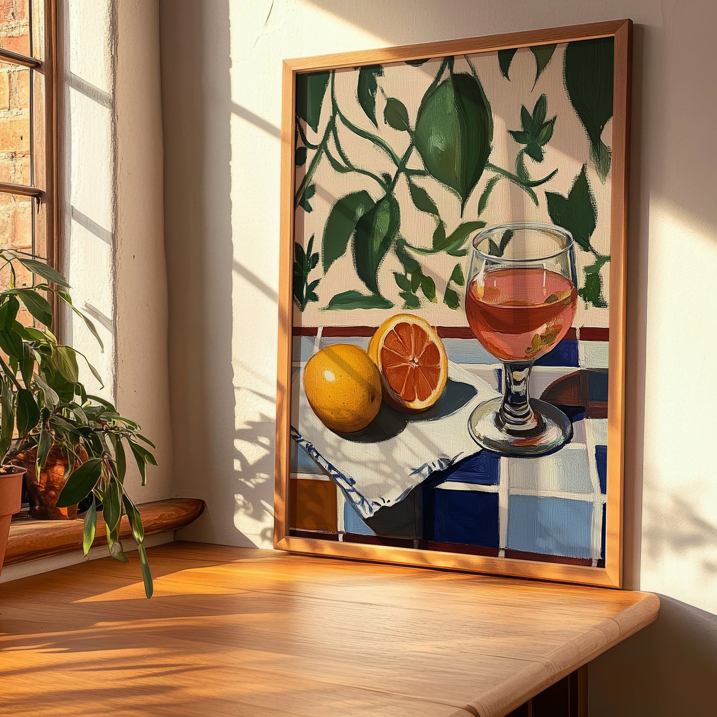 Rosolio – Italian Liqueur Drink, Rooftop Terrace Art, clean layout with no caption