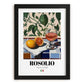 Rosolio – Italian Liqueur Drink, Rooftop Terrace Art, in sleek black frame