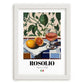 Rosolio – Italian Liqueur Drink, Rooftop Terrace Art, placed in minimal white frame