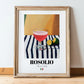 Rosolio – Italian Liqueur Drink, Sky Bar Poster, in wooden frame leaning on the floor