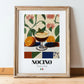 Nocino – Italian Liqueur Drink, Rooftop Terrace Print, in wooden frame leaning on the floor