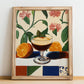 Nocino – Italian Liqueur Drink, Rooftop Terrace Print, no-text version framed in wood