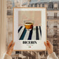 Bicerin – Italian Coffee, Book Café Poster, styled in a charming Paris street view