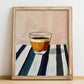 Bicerin – Italian Coffee, Book Café Poster, no-text version framed in wood