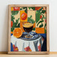 Bicerin – Italian Coffee, Espresso Bar Poster, no-text version framed in wood