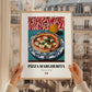 Pizza Margherita – Italian Pizza, Trattoria Poster, styled in a charming Paris street view