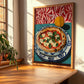 Pizza Margherita – Italian Pizza, Trattoria Poster, clean layout with no caption