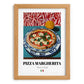 Pizza Margherita – Italian Pizza, Trattoria Poster, set in oak frame