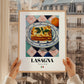 Lasagna – Italian Pasta, Trattoria Print, styled in a charming Paris street view